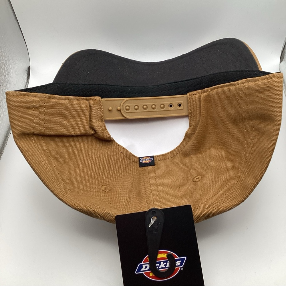 Dickies Washed Canvas Cap Baseball Hat Brown Duck Adjustable Snapback WH300BD - Picture 6 of 6